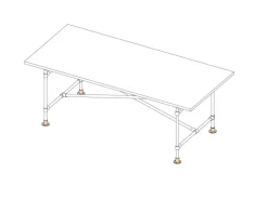 Fußplatte Rund Silber verzinkt für Stahlrohr Ø 2,7 cm