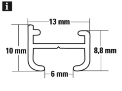 Gardinia Aluminiumschiene Weiß 120 cm