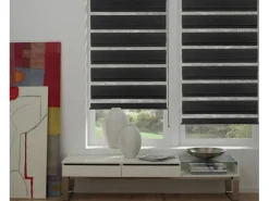 Gardinia Doppelrollo EasyFix 90 cm x 220 cm Schwarz