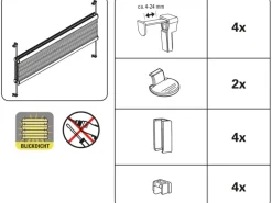 Gardinia Easy Fix Plissee Greta Verspannt Perlmuttrosa 60 cm x 130 cm