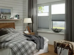 Gardinia Easy Fix Plissee Tag und Nacht Weiß 90 cm x 210 cm