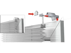 Gardinia Easy Fix Plissee Weiß 100 cm x 130 cm mit 2 Bedienschienen