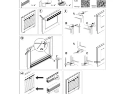 Gardinia Easy Fix Plissee Weiß 100 cm x 130 cm mit 2 Bedienschienen