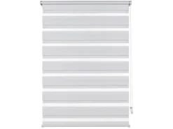 Gardinia Easyfix Doppelrollo mit Montageschiene 90 cm x 220 cm Weiß