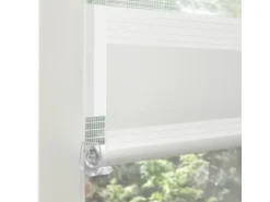 Gardinia Easyfix Doppelrollo mit Montageschiene 90 cm x 220 cm Weiß