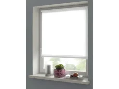 Gardinia EasyFix Rollo Uni 60 cm x 150 cm Reinweiß strukturiert