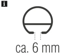 Gardinia Gardinenstange Windsor mit Innenlauf I Ø 25 mm Edelstahl 240 cm