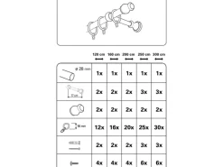 Gardinia Gardinenstangen-Set Lugano Ø 28 mm Natur 160 cm