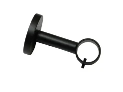 Gardinia Träger Denver geschlossen für Ø 25 mm 7,5 cm Schwarz Matt