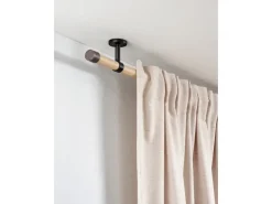 Gardinia Träger Denver geschlossen für Ø 25 mm 7,5 cm Schwarz Matt