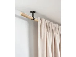 Gardinia Träger Denver geschlossen für Ø 25 mm 7,5 cm Schwarz Matt