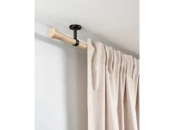 Gardinia Träger Denver geschlossen für Ø 25 mm 7,5 cm Schwarz Matt