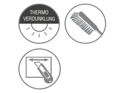 Gardinia Verdunkelungsrollo Thermo Struktur 62 cm x 180 cm Natur