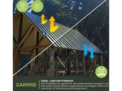 Garmio Profilblech Set 12 Stück Dachblech 129x45 Verzinkter Stahl Schwarz