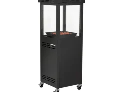 Gaskamin Ridera 6,5 kW mit Panoramaglas und Lava-Deko-Steinen