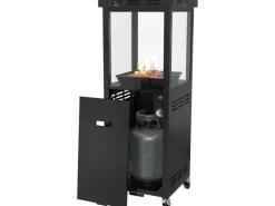 Gaskamin Ridera 6,5 kW mit Panoramaglas und Lava-Deko-Steinen