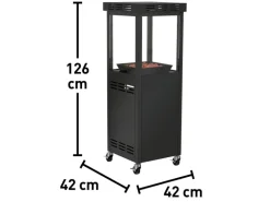 Gaskamin Ridera 6,5 kW mit Panoramaglas und Lava-Deko-Steinen