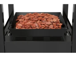 Gaskamin Ridera 6,5 kW mit Panoramaglas und Lava-Deko-Steinen