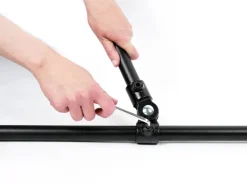 Gelenkstück Teil B Schwarz matt für Stahlrohr Ø 2,7 cm