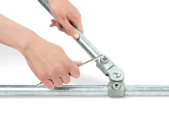 Gelenkstück Teil B Silber verzinkt für Stahlrohr Ø 2,7 cm