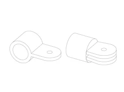 Gelenkstück Teil B Silber verzinkt für Stahlrohr Ø 2,7 cm