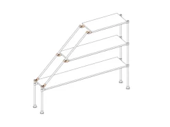 Gelenkstück Teil B Silber verzinkt für Stahlrohr Ø 2,7 cm