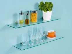 Glasboden Villar Eckig Klar 80 cm x 20 cm x 0,6 cm