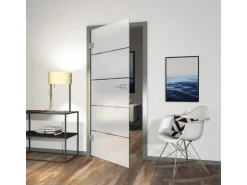 Glasdrehtür ESG Floatglas 36/38 Dekor Siebdruck DIN Links 1972 x 834 x 8 mm