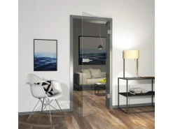 Glasdrehtür ESG Floatglas DIN LI/RE 1972 x 834 x 8 mm