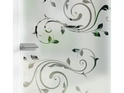 Glasdrehtür ESG Floatglas Dekor Siebdruck 36/35 DIN Rechts 1972 x 834 x 8 mm