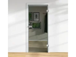 Glasdrehtür ESG Grau DIN LI/RE 1972 x 834 x 8 mm