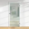 Glasdrehtür ESG satiniert Floatglas DIN Rechts 1972 x 834 x 8 mm