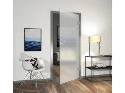 Glasdrehtür ESG satiniert Floatglas DIN Rechts 1972 x 834 x 8 mm