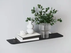 Glasregal Bransley 0,6 cm x 60 cm x 15 cm Schwarz