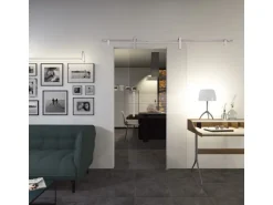 Glasschiebetür ESG Floatglas Lasermattierung 56/14 DIN LI/RE 2060 x 940 x 8 mm