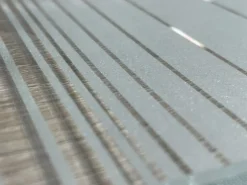 Glasschiebetür ESG Floatglas Lasermattierung 56/14 DIN LI/RE 2060 x 940 x 8 mm