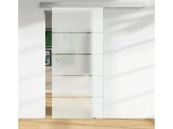 Glasschiebetür ESG Floatglas Dekor Siebdruck 36/38 DIN LI/RE 2060 x 940 x 8 mm