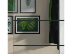 Glasschiebetür ESG Klarglas Siebdruck 76/16 Black 2060 x 940 x 8 mm