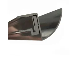 Glaszentrum Hagen 200 cm Regenrinne für Glasvordächer Silber 10,8 bis 17,5mm