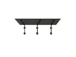 Glaszentrum Hagen L 230x90 cm Glasvordach inkl. Halter Schwarz Grauglas