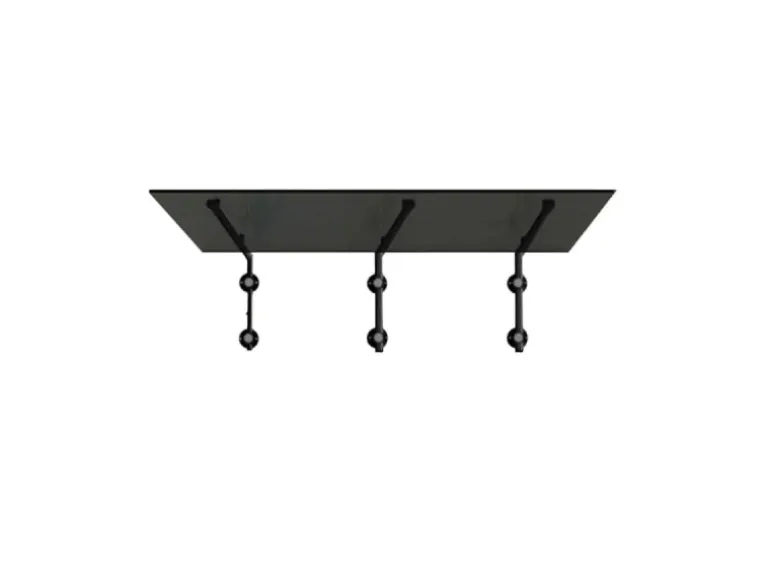 Glaszentrum Hagen L 230x90 cm Glasvordach inkl. Halter Schwarz Grauglas