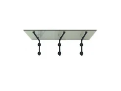 Glaszentrum Hagen L 230x90 cm Glasvordach inkl. Halter Ral7016 Klarglas