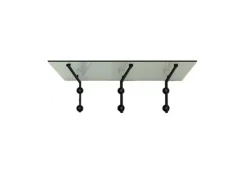 Glaszentrum Hagen L 230x90 cm Glasvordach inkl. Halter Schwarz Klarglas