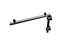 Glaszentrum Hagen L 230x90 cm Glasvordach inkl. Halter Schwarz Klarglas