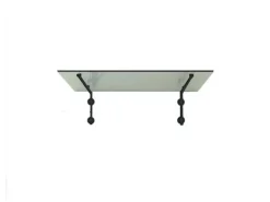 Glaszentrum Hagen L 120x90 cm Glasvordach inkl. Halter Ral7016 Klarglas