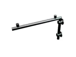 Glaszentrum Hagen L 180x90 cm Glasvordach inkl. Halter Schwarz Milchglas