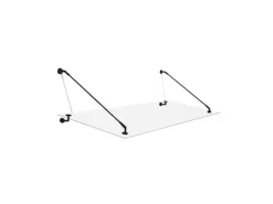 Glaszentrum Hagen STB 180x90 cm Glasvordach inkl. Halter Schwarz Klarglas