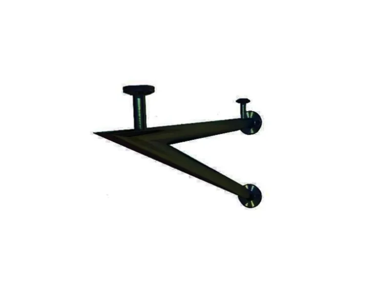 Glaszentrum Hagen TYP-V Glasvordach Edelstahl Halterung Schwarz