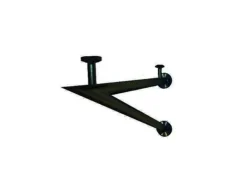 Glaszentrum Hagen V 120x90 cm Glasvordach inkl. Halter Schwarz Klarglas