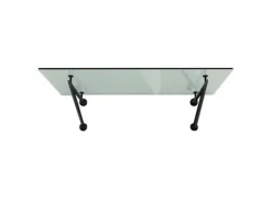 Glaszentrum Hagen V 180x90 cm Glasvordach inkl. Halter Schwarz Klarglas